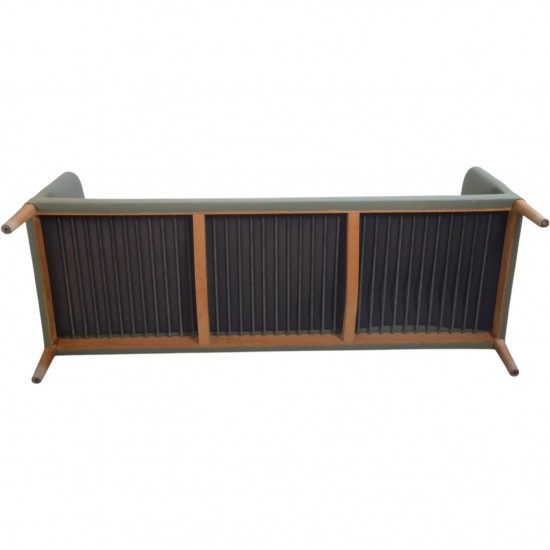 Hans Wegner AP18 3.personers sofa i blåt stof 1980'erne
