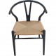 Sæt af 6 Hans Wegner Y-stole i sort lakeret bøg 2016