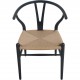 Sæt af 6 Hans Wegner Y-stole i sort lakeret bøg 2016