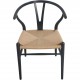 Sæt af 6 Hans Wegner Y-stole i sort lakeret bøg 2016