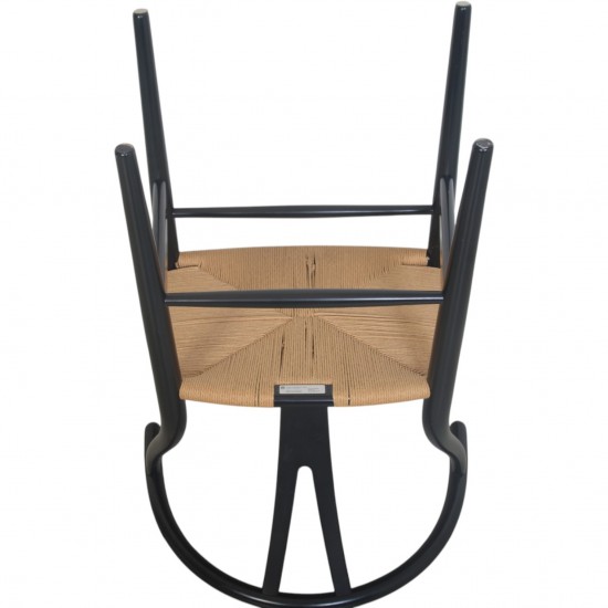 Sæt af 6 Hans Wegner Y-stole i sort lakeret bøg 2016