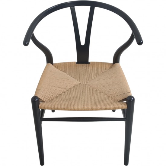 Sæt af 6 Hans Wegner Y-stole i sort lakeret bøg 2016