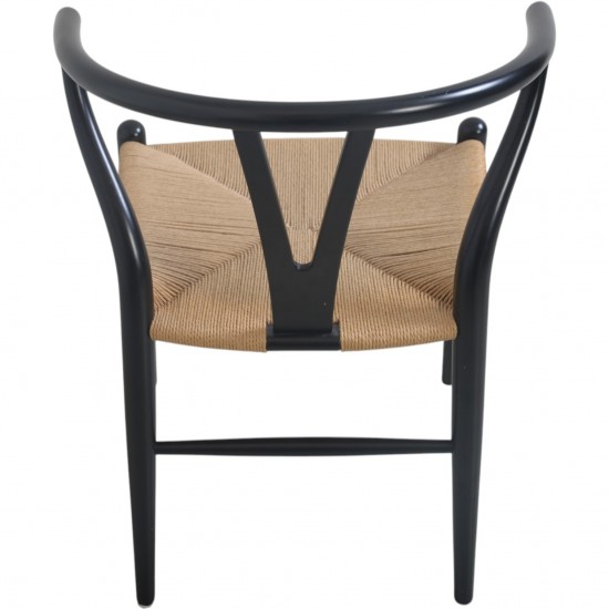 Sæt af 6 Hans Wegner Y-stole i sort lakeret bøg 2016