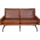 Poul Kjærholm PK31/2 sofa i patineret cognac læder 1970'erne