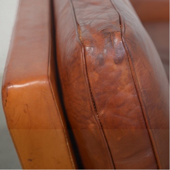 Poul Kjærholm PK31/2 sofa i patineret cognac læder 1970'erne