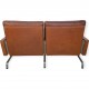 Poul Kjærholm PK31/2 sofa i patineret cognac læder 1970'erne