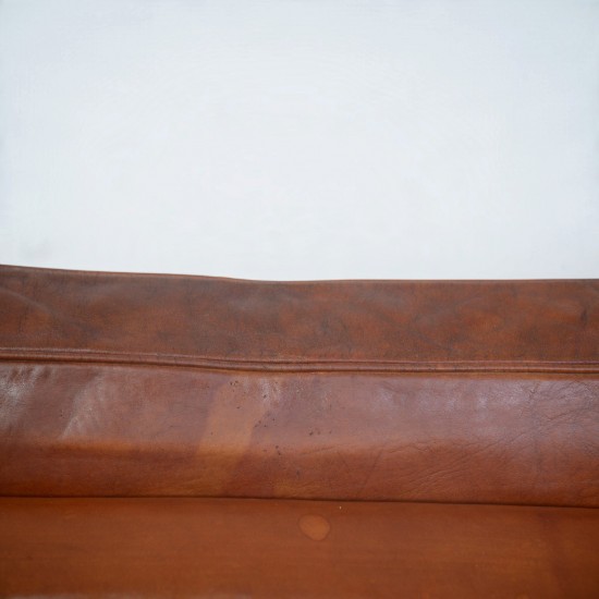 Poul Kjærholm PK31/2 sofa i patineret cognac læder 1970'erne