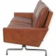 Poul Kjærholm PK31/2 sofa i patineret cognac læder 1970'erne