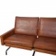 Poul Kjærholm PK31/2 sofa i patineret cognac læder 1970'erne