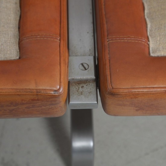 Poul Kjærholm PK31/2 sofa i patineret cognac læder 1970'erne