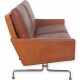 Poul Kjærholm PK31/2 sofa i patineret cognac læder 1970'erne