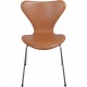 Sæt af 4 Arne Jacobsen Syver stole i cognac classic læder