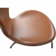 Sæt af 4 Arne Jacobsen Syver stole i cognac classic læder