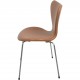 Sæt af 4 Arne Jacobsen Syver stole i cognac classic læder