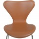 Sæt af 4 Arne Jacobsen Syver stole i cognac classic læder
