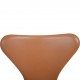 Sæt af 4 Arne Jacobsen Syver stole i cognac classic læder