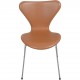 Sæt af 4 Arne Jacobsen Syver stole i cognac classic læder