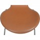 Sæt af 4 Arne Jacobsen Syver stole i cognac classic læder