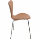 Sæt af 4 Arne Jacobsen Syver stole i cognac classic læder