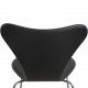 Sæt af 6 Arne Jacobsen Syver stole i sort classic læder