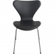 Sæt af 6 Arne Jacobsen Syver stole i sort classic læder