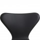 Sæt af 6 Arne Jacobsen Syver stole i sort classic læder