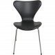 Sæt af 6 Arne Jacobsen Syver stole i sort classic læder