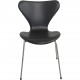 Sæt af 6 Arne Jacobsen Syver stole i sort classic læder