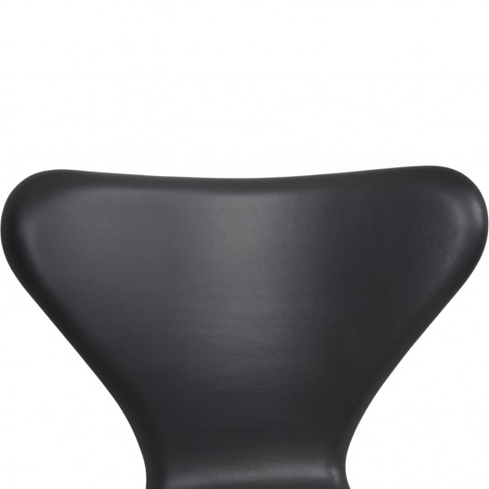 Sæt af 6 Arne Jacobsen Syver stole i sort classic læder