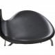 Sæt af 6 Arne Jacobsen Syver stole i sort classic læder