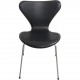 Sæt af 6 Arne Jacobsen Syver stole i sort classic læder