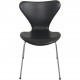 Sæt af 6 Arne Jacobsen Syver stole i sort classic læder