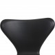 Sæt af 6 Arne Jacobsen Syver stole i sort classic læder