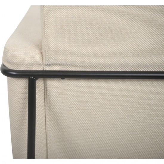 Arne Jacobsen 3301 Lufthavnsstol i beige stof 1970'erne