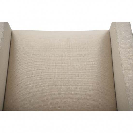 Arne Jacobsen 3301 Lufthavnsstol i beige stof 1970'erne