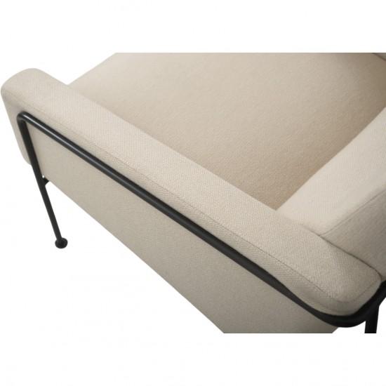 Arne Jacobsen 3301 Lufthavnsstol i beige stof 1970'erne