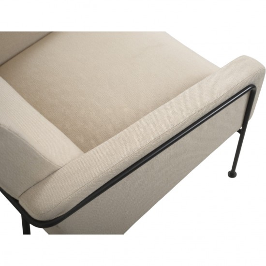 Arne Jacobsen 3301 Lufthavnsstol i beige stof 1970'erne