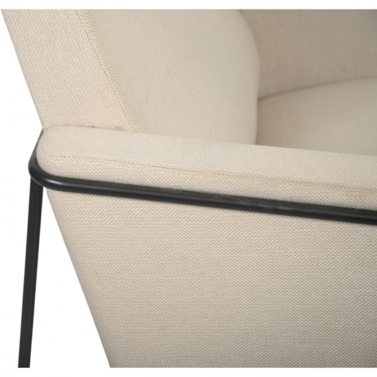 Arne Jacobsen 3301 Lufthavnsstol i beige stof 1970'erne
