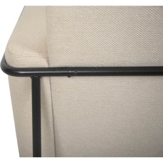 Arne Jacobsen 3301 Lufthavnsstol i beige stof 1970'erne