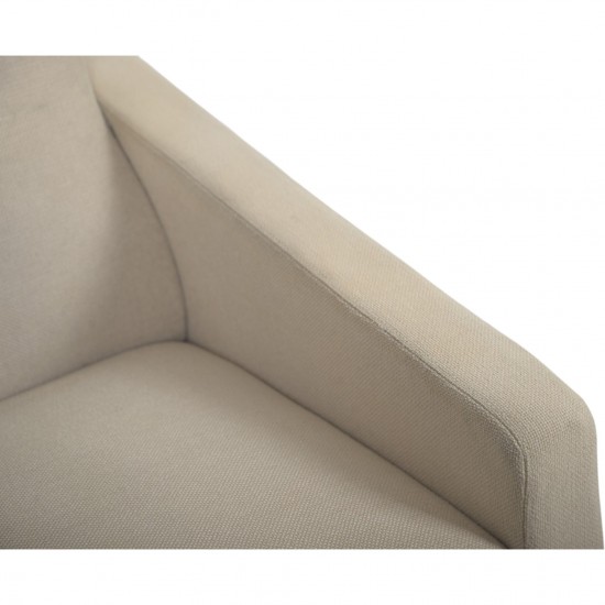 Arne Jacobsen 3301 Lufthavnsstol i beige stof 1970'erne
