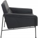 Arne Jacobsen 3301 Lufthavnsstol i sort læder 1980'erne