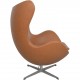 Arne Jacobsen Ægget stol i cognac classic læder 2000'erne