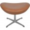 Arne Jacobsen Æggetaburet i cognac classic læder 2022