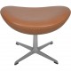 Arne Jacobsen Æggetaburet i cognac classic læder 2022