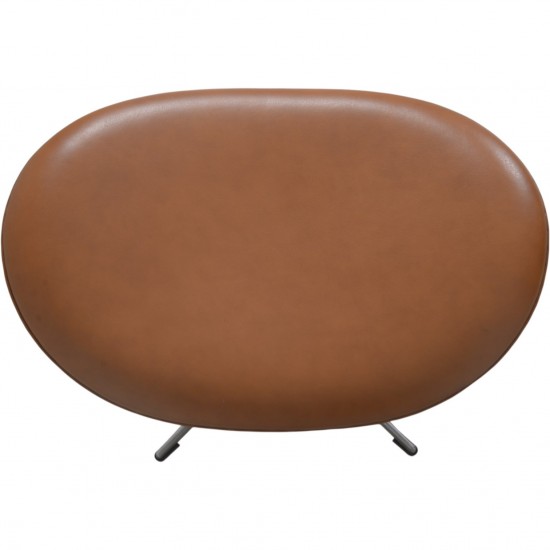 Arne Jacobsen Æggetaburet i cognac classic læder 2022