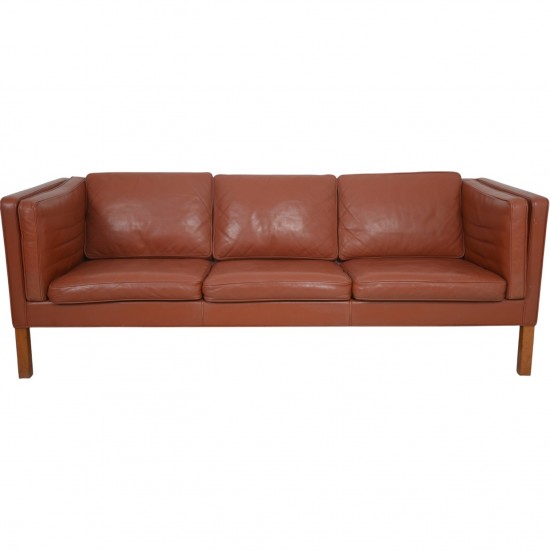 Børge Mogensen 2333 3-personers sofa i cognac læder 1998