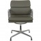 Charles Eames Ea208 stol nybetrukket med olivengrønt læder
