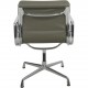 Charles Eames Ea208 stol nybetrukket med olivengrønt læder