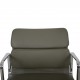 Charles Eames Ea208 stol nybetrukket med olivengrønt læder