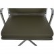 Charles Eames Ea208 stol nybetrukket med olivengrønt læder